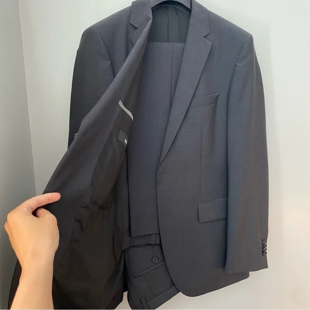 HUGO BOSS SUIT | SLIM-FIT SUIT IN WOOL, SILK AND STRETCH - Picture 2 of 7